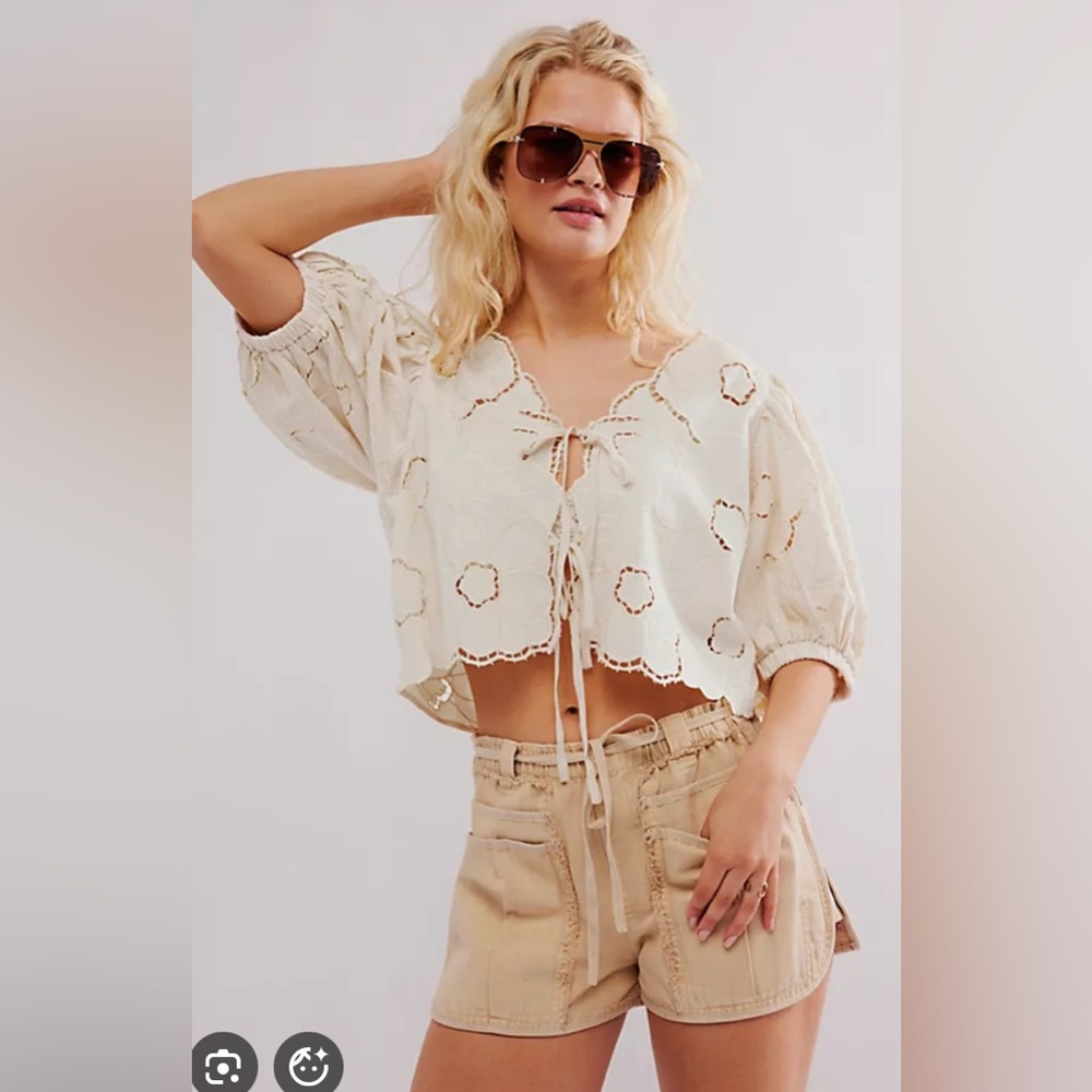 Free People June Crochet Top M
